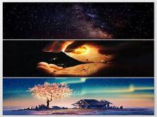 梦幻的图片 紫色星空